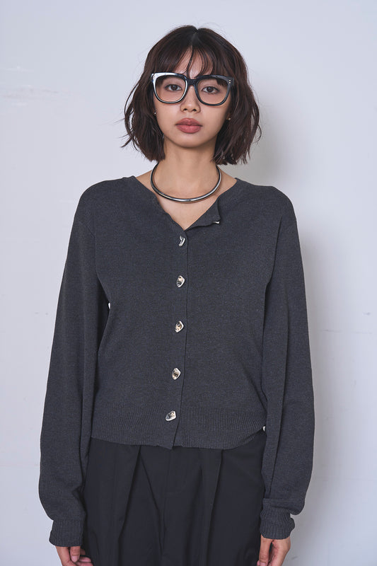 【着回しセット】[SET]リサイクルポリニュアンス釦カーデ+立体フラワー刺繍レースシャツ+ベルトループデザインハイウエストタックパンツ(3set)