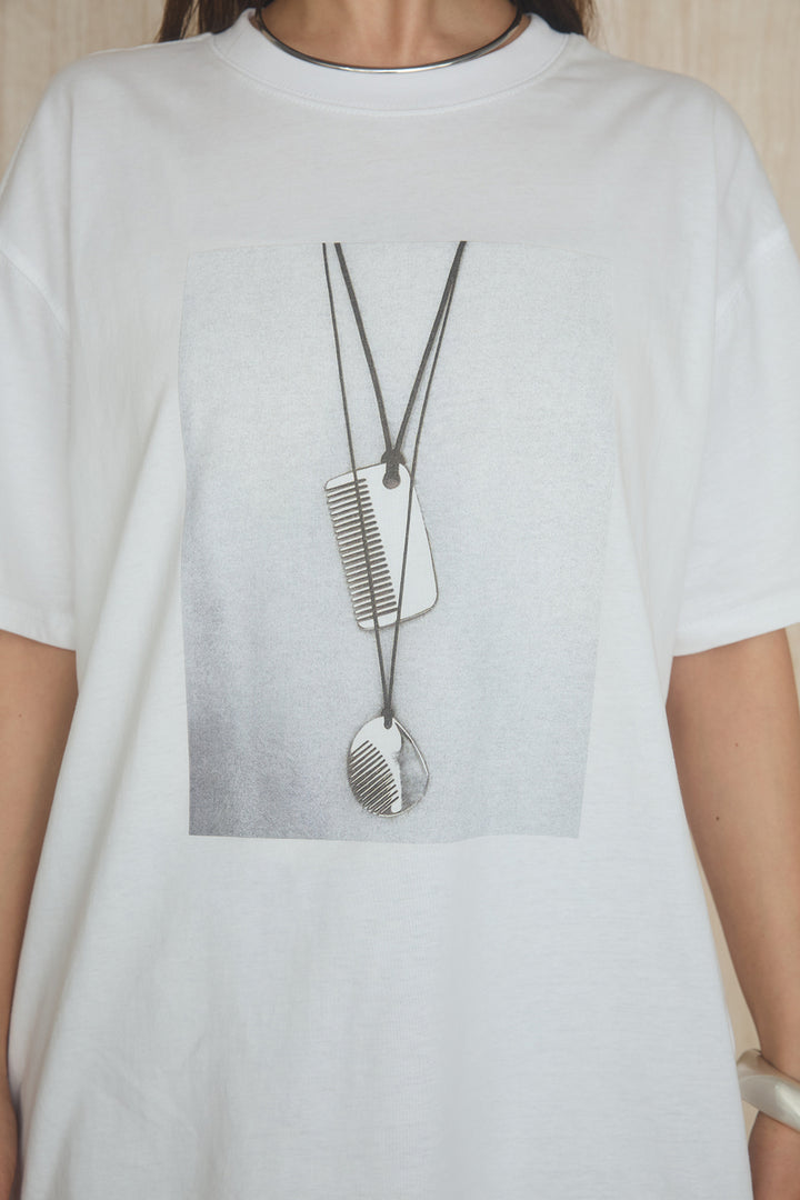 フロントモチーフプリントビッグTシャツ