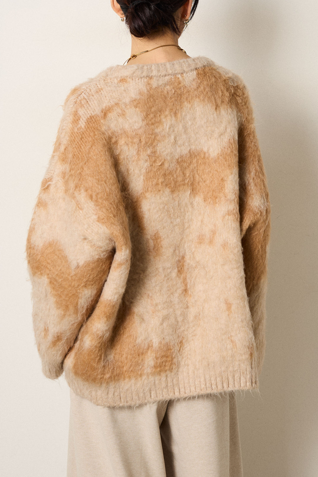 【着回しセット】[SET]モヘアタッチマーブルニット+タック入りコーデュロイワイドパンツ+ロープベルト付きスウェード調スカート(3set)