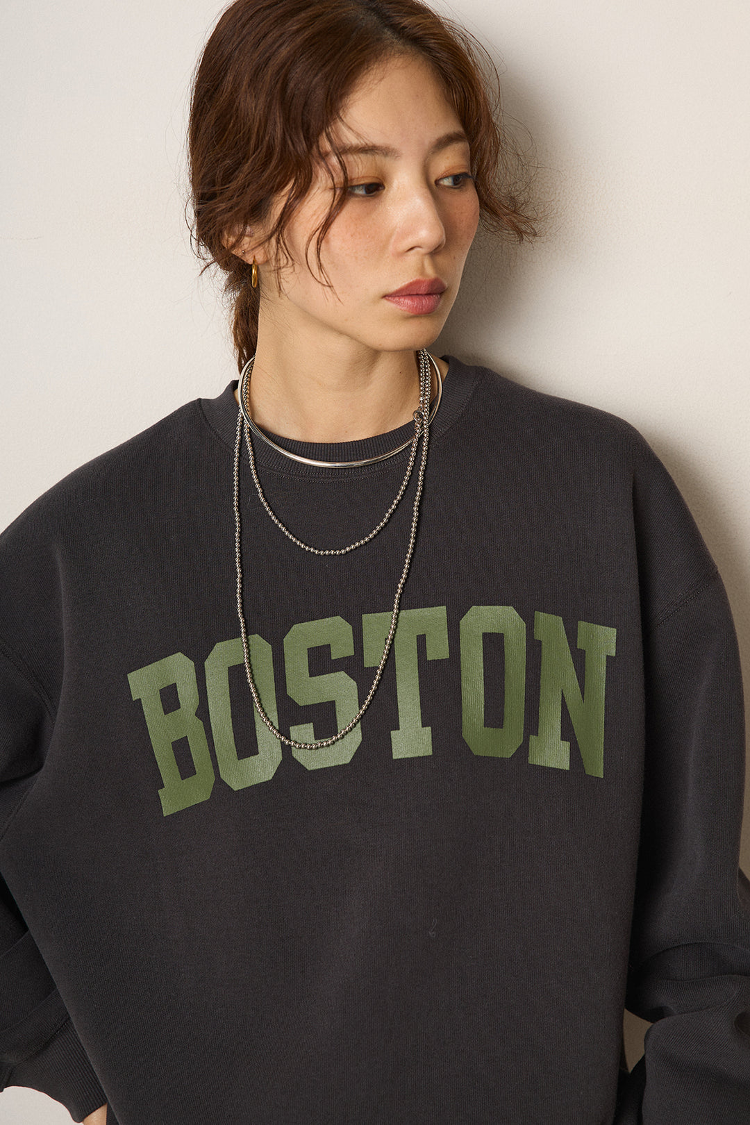 ロゴデザインルーズスウェット