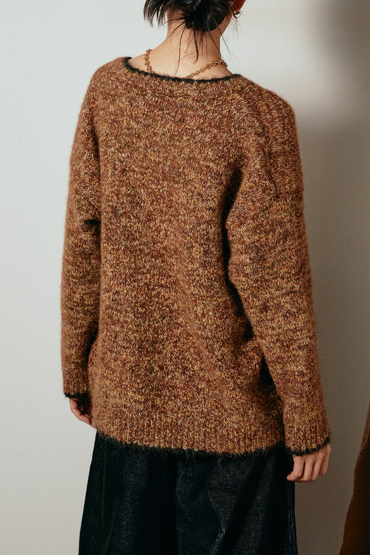 ミックスニットポケットカーディガン