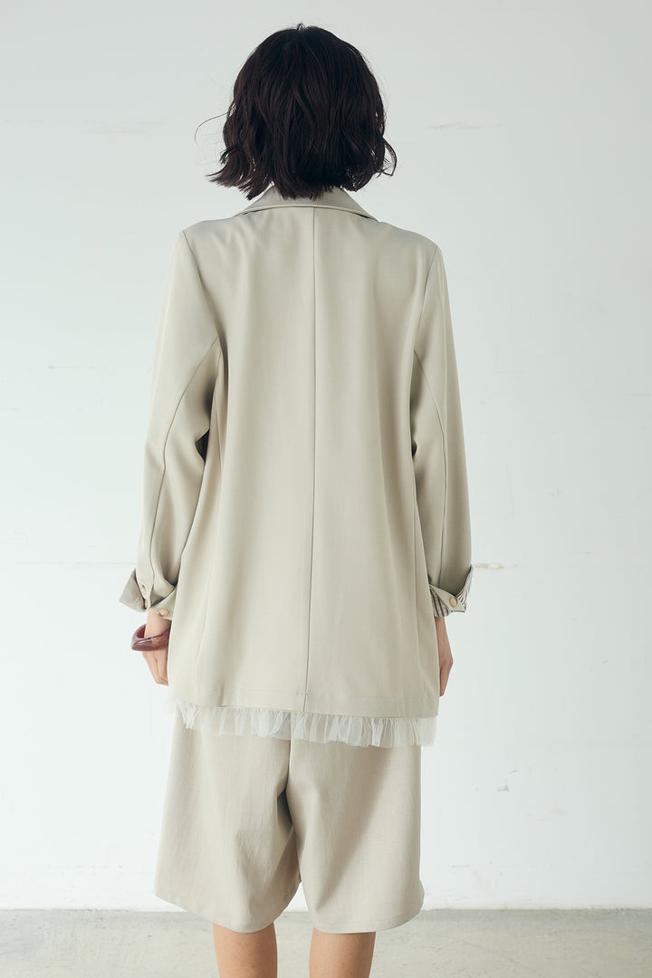 裾フリルダブルジャケット