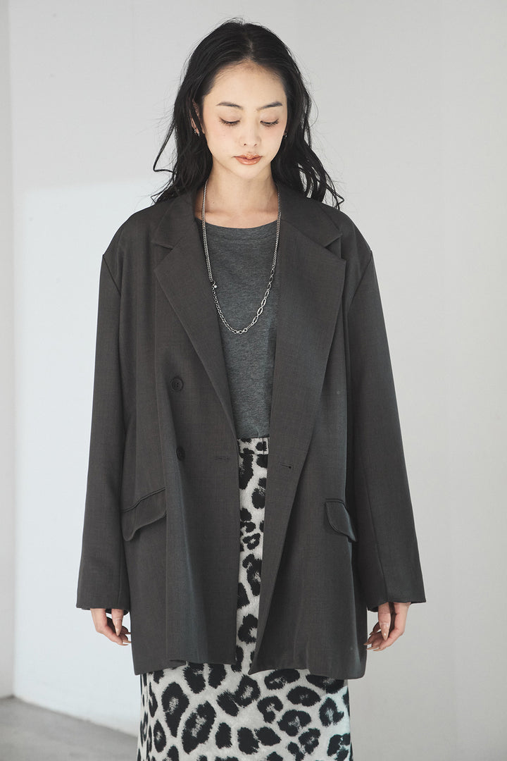 ルーズシルエットダブルテーラードジャケット