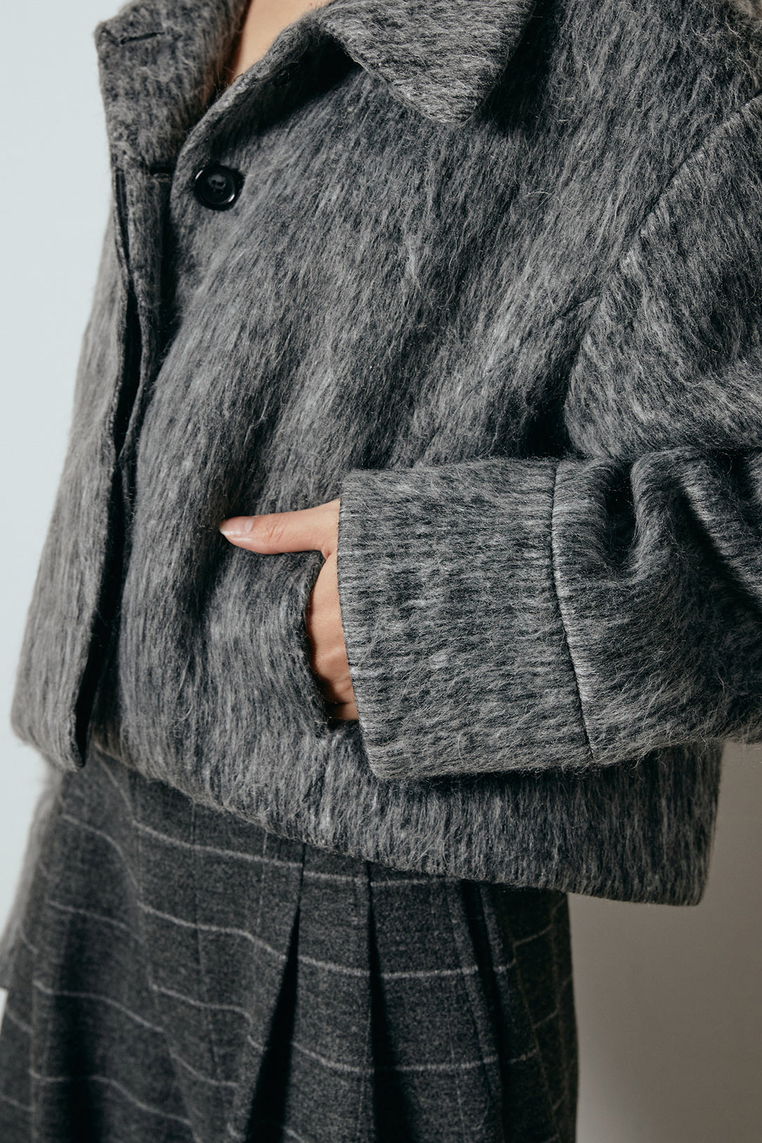 シャギーショートジャケット