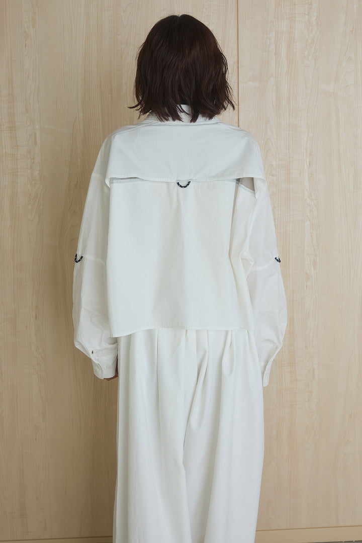 [SET]ビッグポケットシャツ+裾絞りワイドパンツ(2set)