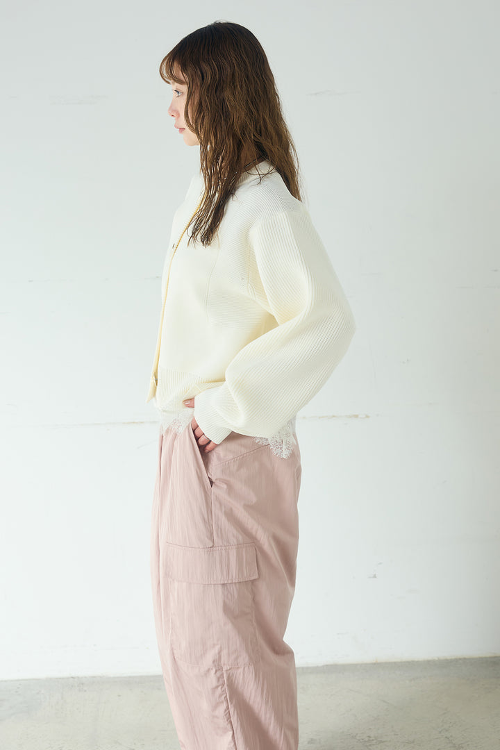 [SET]スポンディッシュBIGボタンクルーネックカーディガン+撥水ジョガーパンツ(2set)