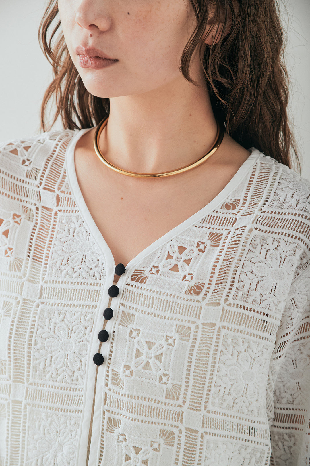 [SET]クロシェレースカーディガン+センタープレスセミワイドパンツ(2set)