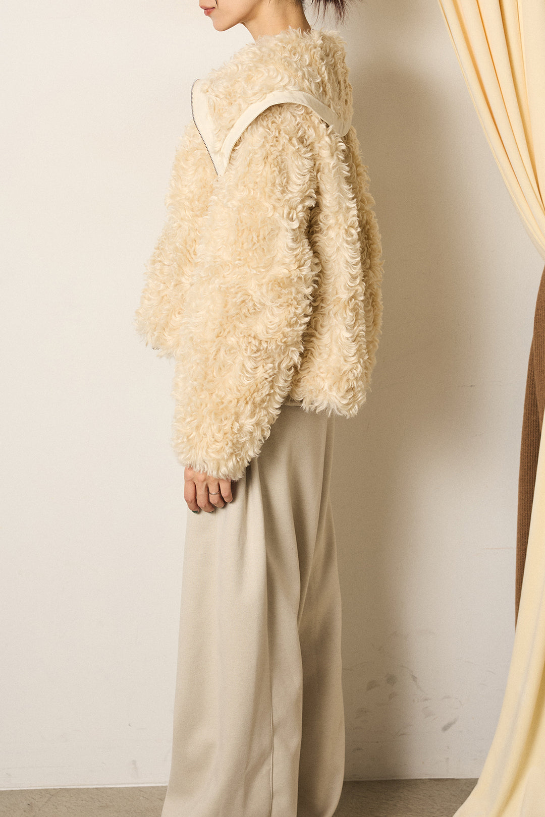 ビッグカラープードルボアアウター