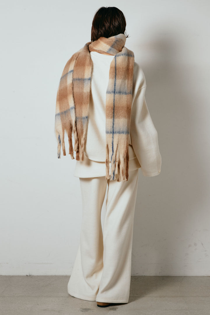 [SET]チェックマフラー付きニットSETUP