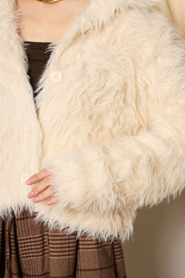 [SET]襟付きシャギーニットカーディガン+サイドベルトパンツ(2set)