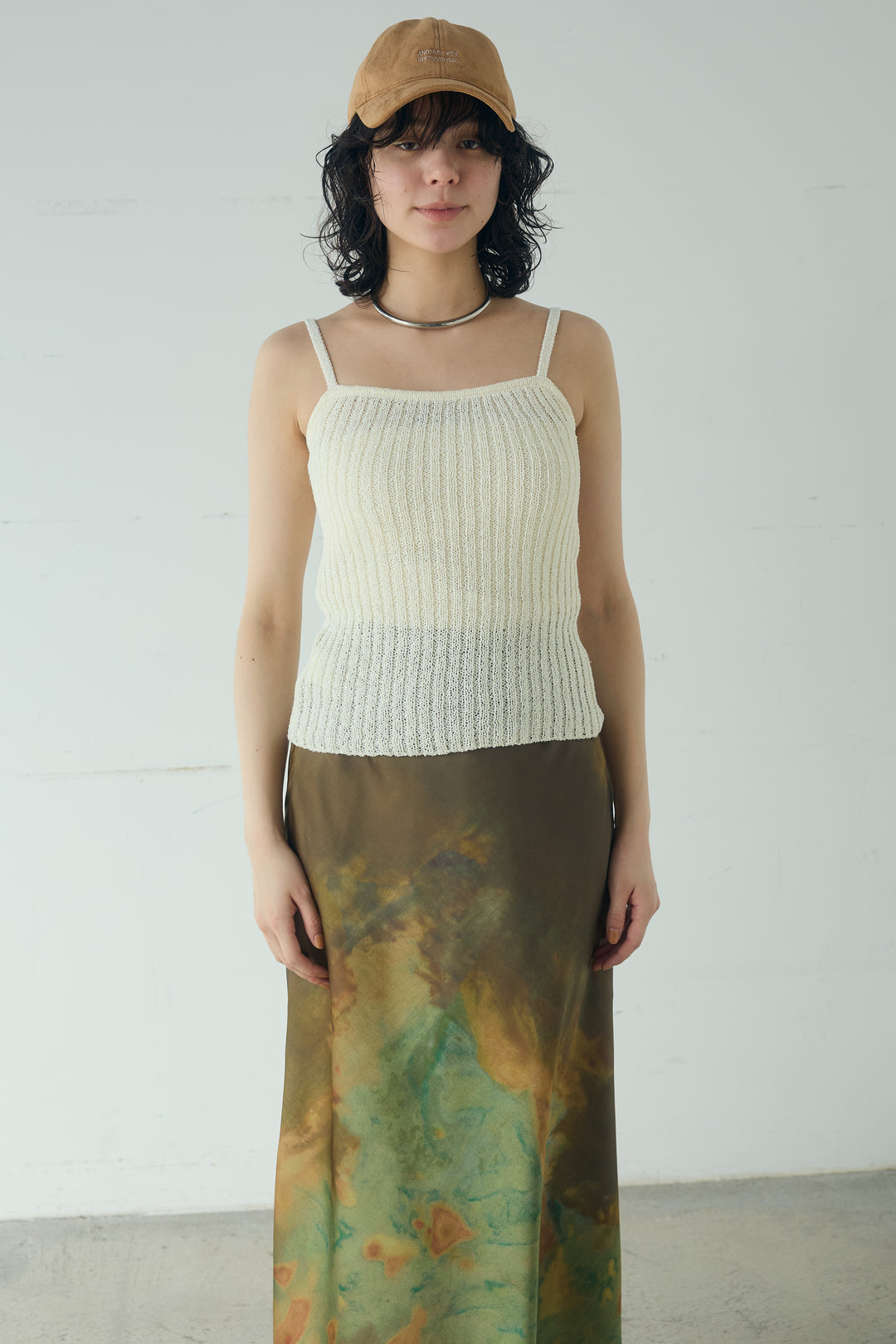 [SET]メッシュ編みビスチェセットVネックプルオーバー+シアサッカーイージーパンツ(2set)