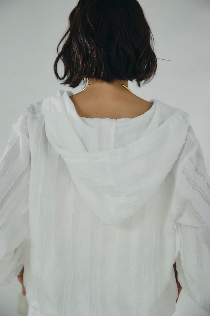 [SET]ストライプジャガードフードシャツ+ストライプジャガードロングイージーパンツ(2set)