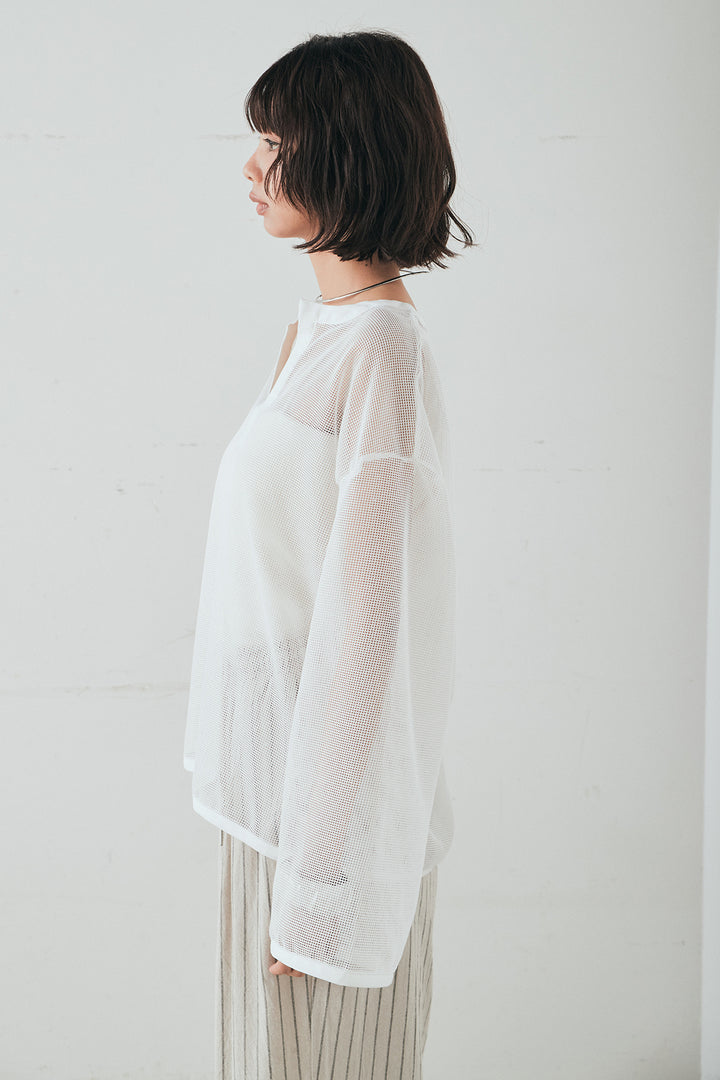 メッシュカットソースキッパープルオーバー