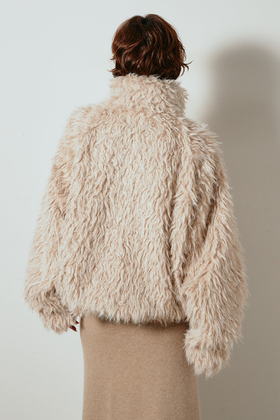 [SET]ミックスシープファースタンドブルゾン+フェイクスウェードハーフパンツ(2set)