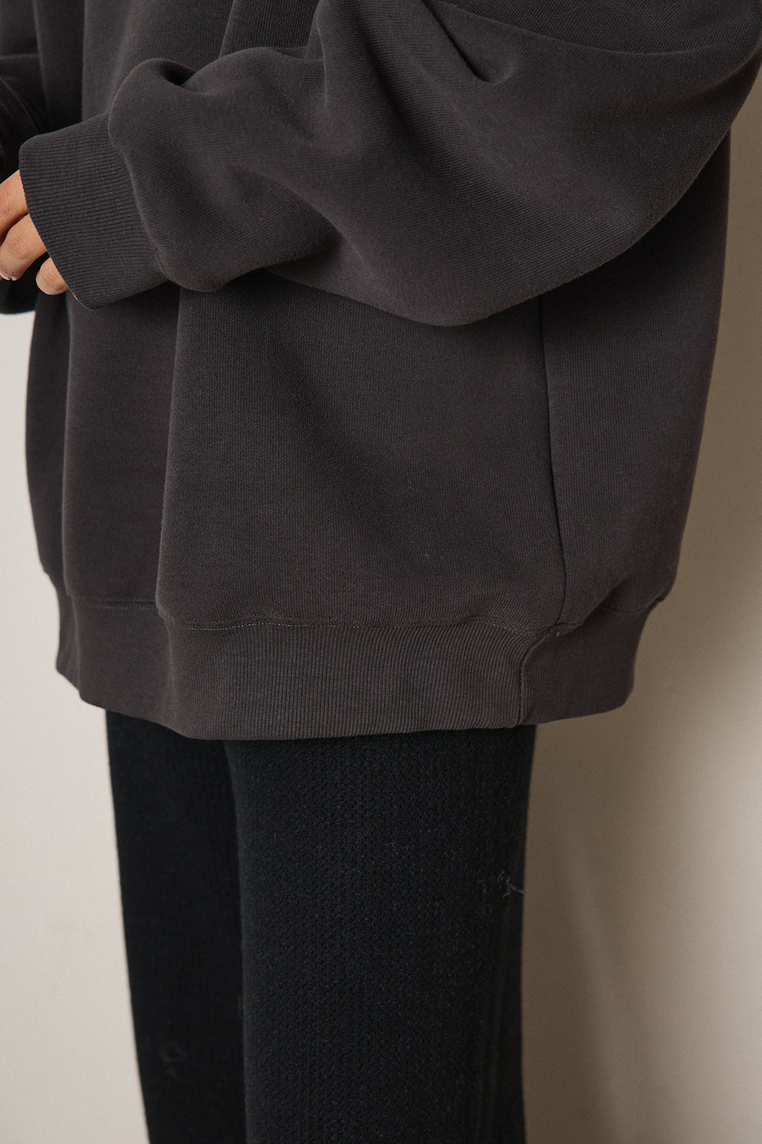 [SET]ロゴデザインルーズスウェット+ワイドリブニットイージーパンツ(2set)