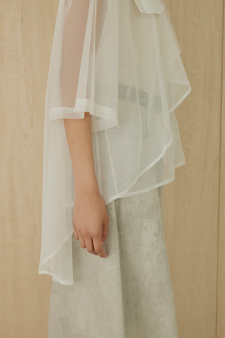 バックロングシアーシャツ