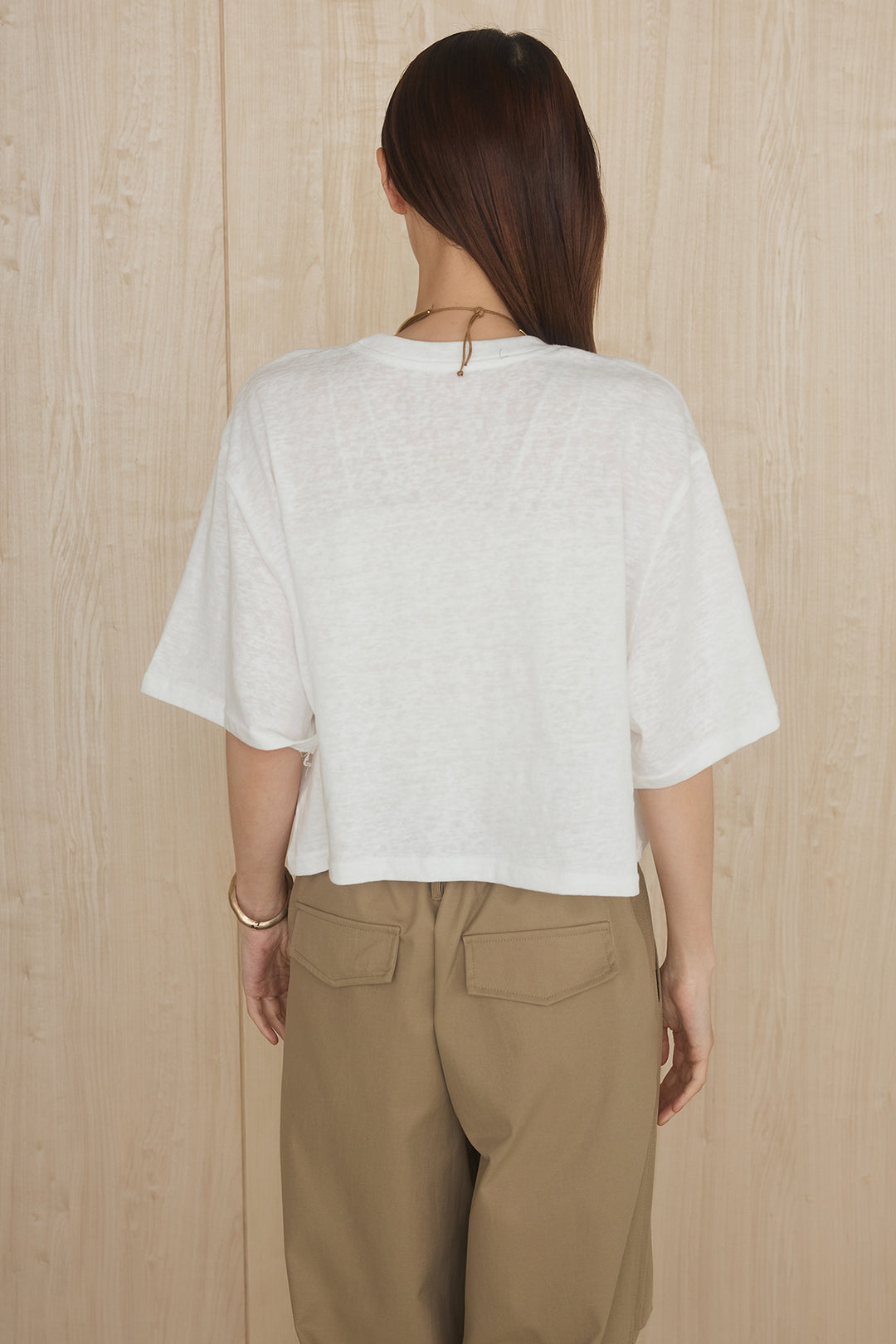 [SET]グラフィックサムデイワイドクロップドT+ニーサイドタックウエストドロストパンツ(2set)