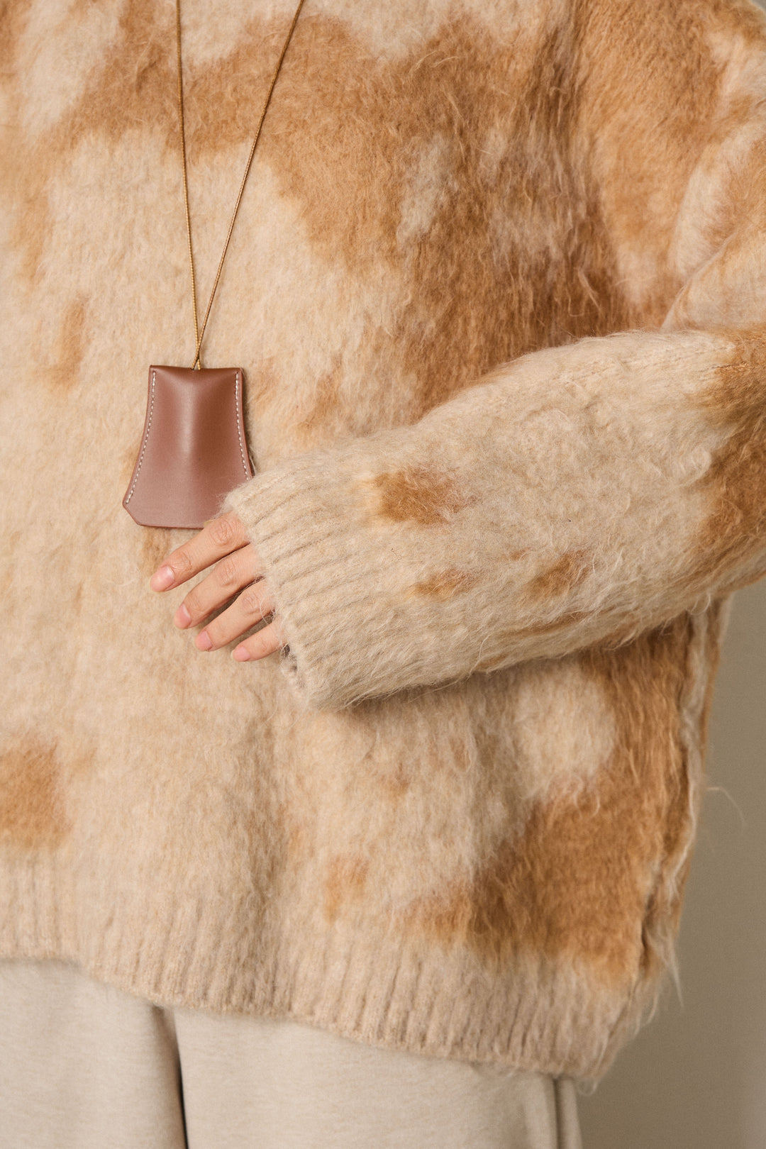 モヘアタッチマーブルニット