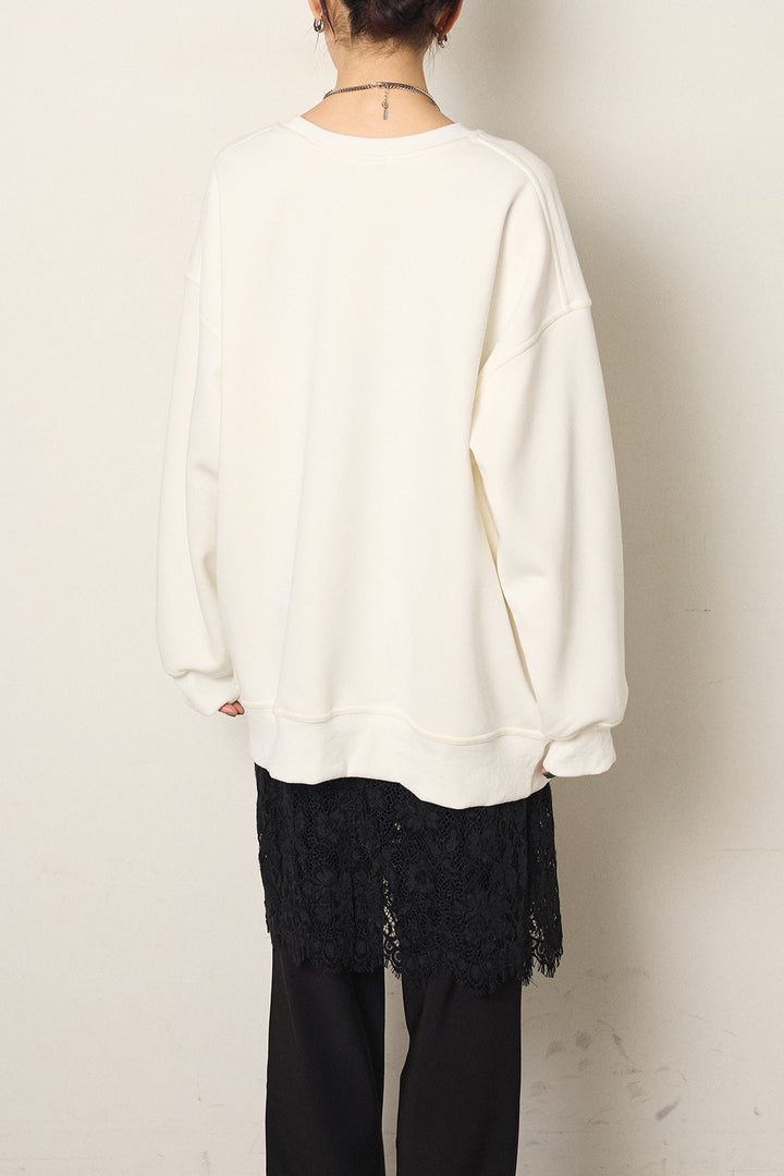 モノトーンプリントスウェット