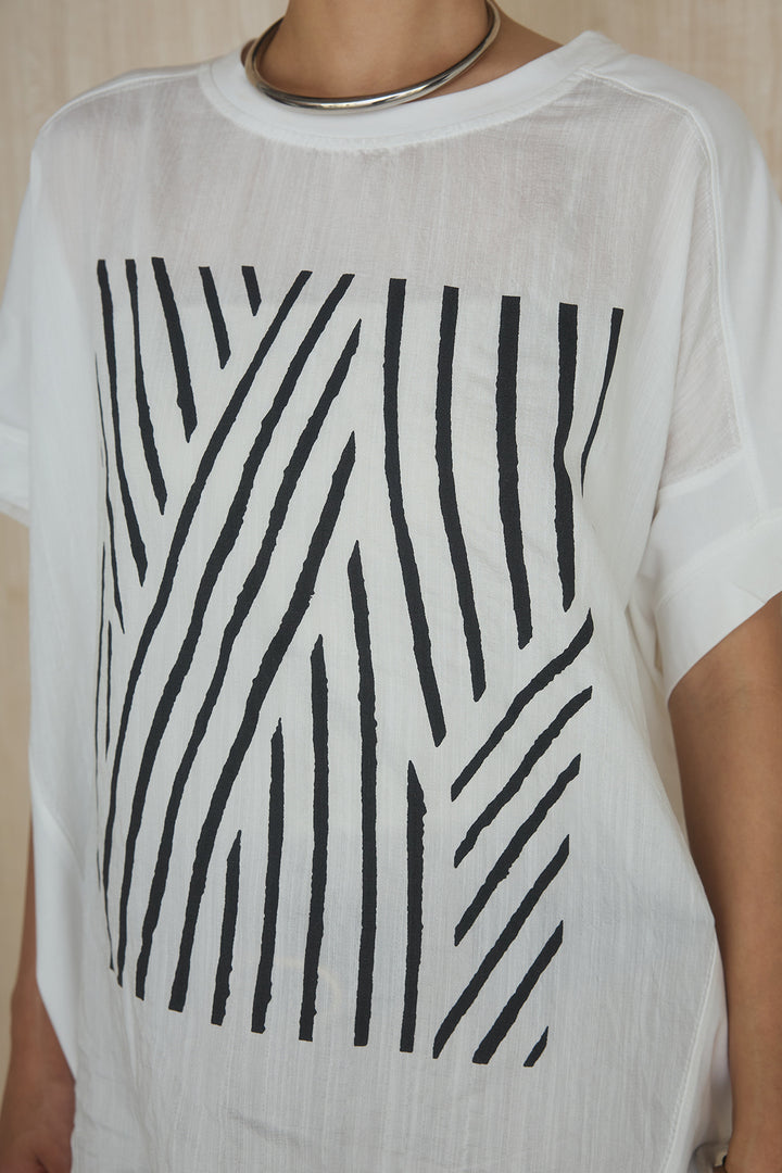 モノトーンゼブララインTシャツ