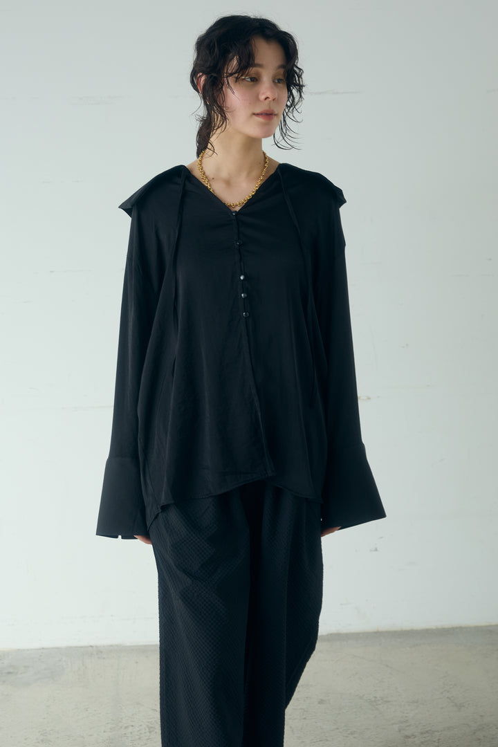 ポリエステルレーヨンセーラーカラーシャツ