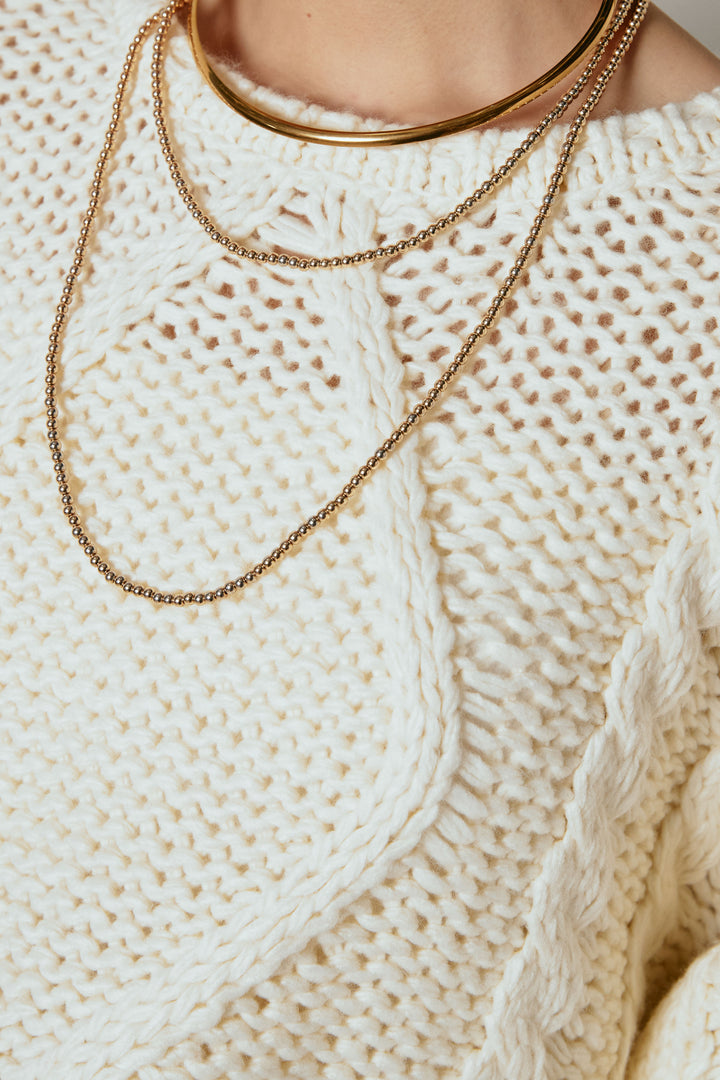 ロービングケーブルショート丈プルオーバー