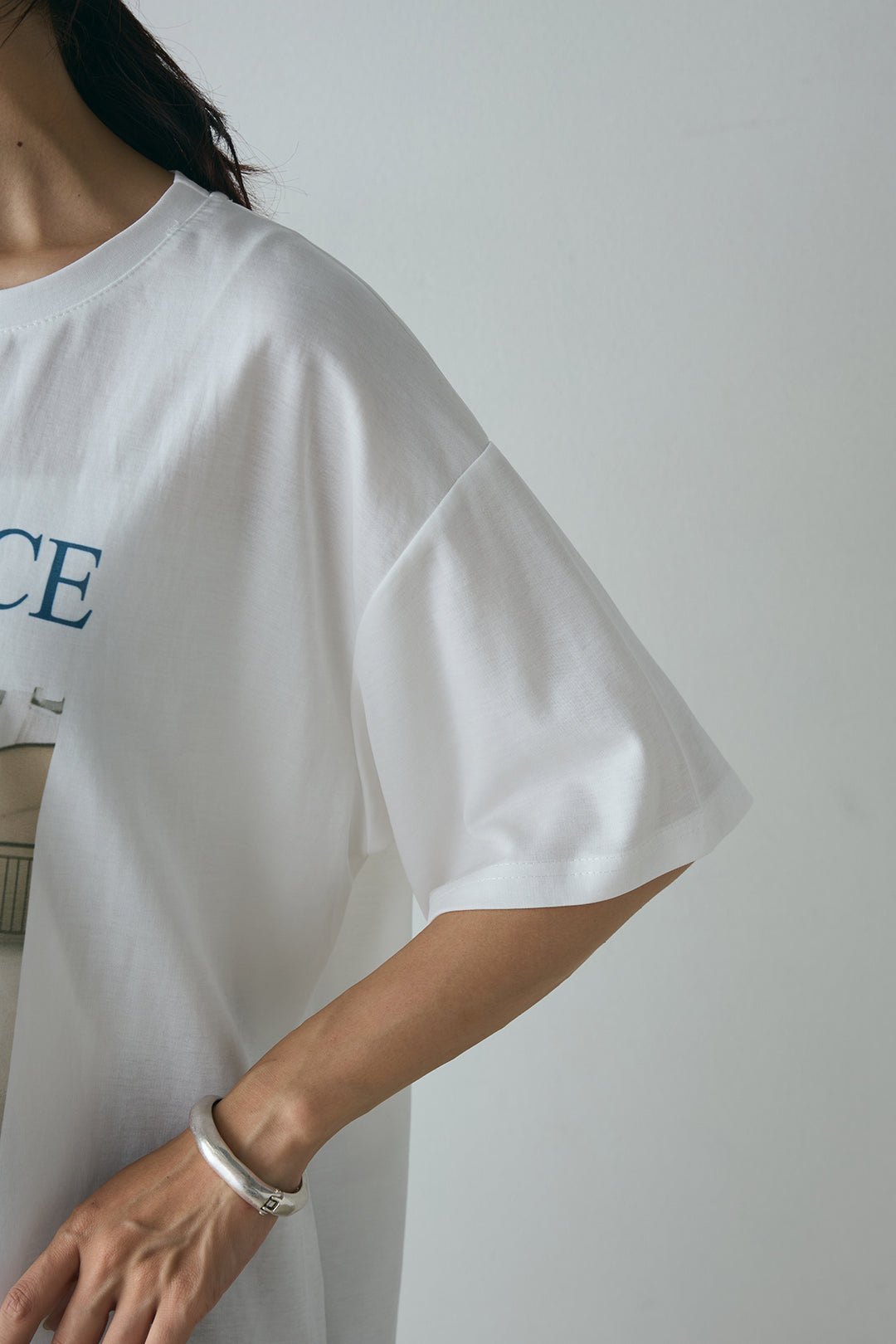 [SET]AMBIENCEフォトプリントTシャツ+サイドラインワイドスラックスパンツ(2set)