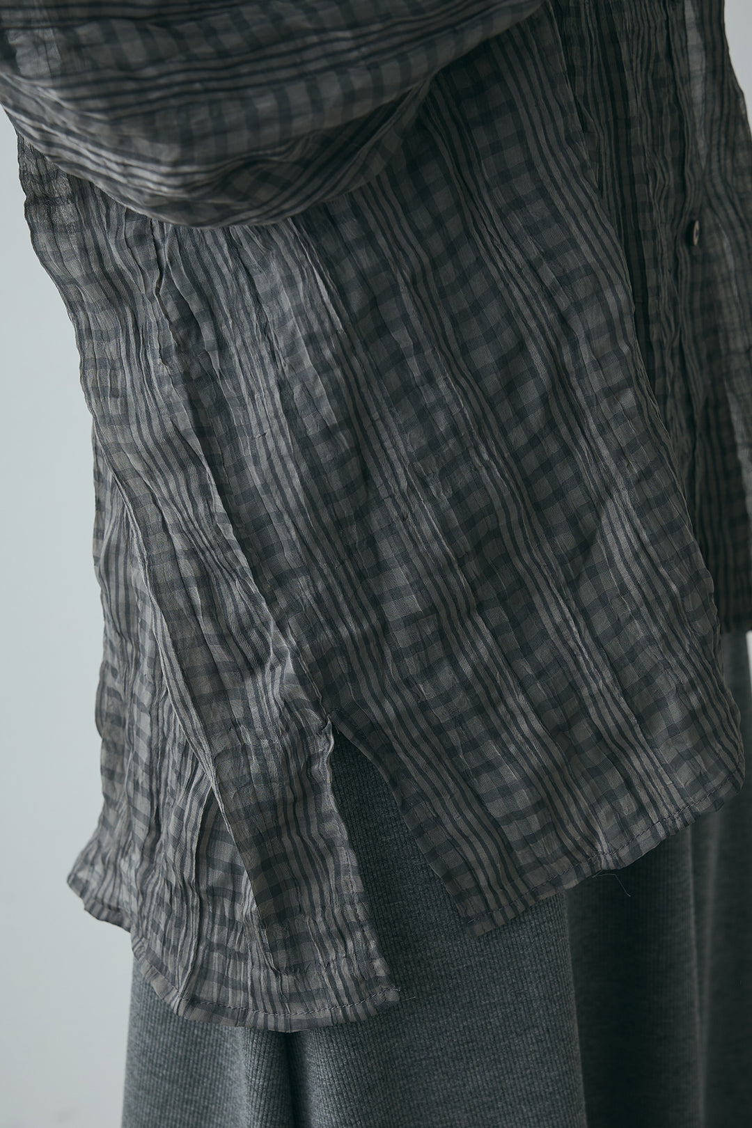 シアーマルチチェック柄シャツ