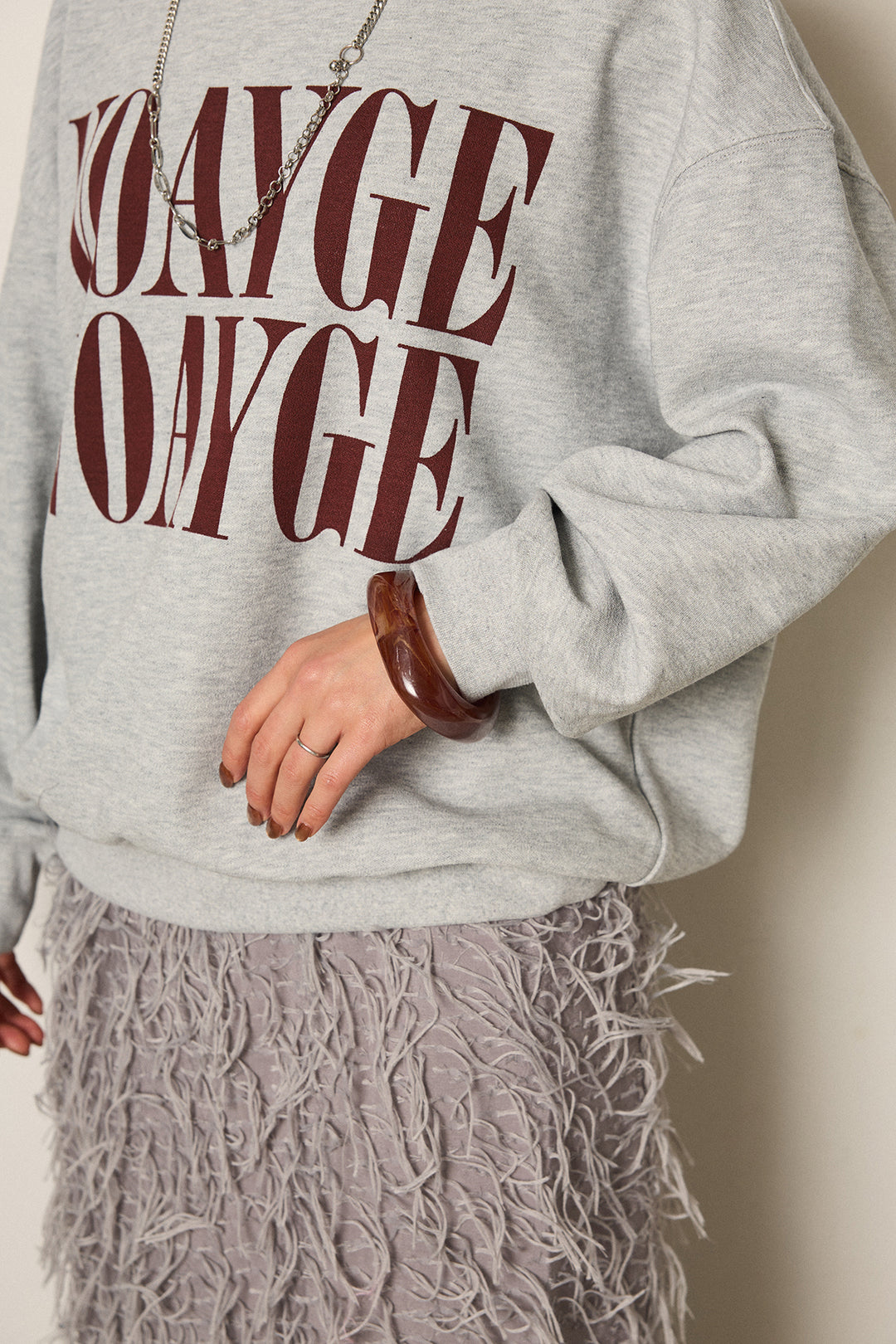 【即納】ボートネックロゴスウェット