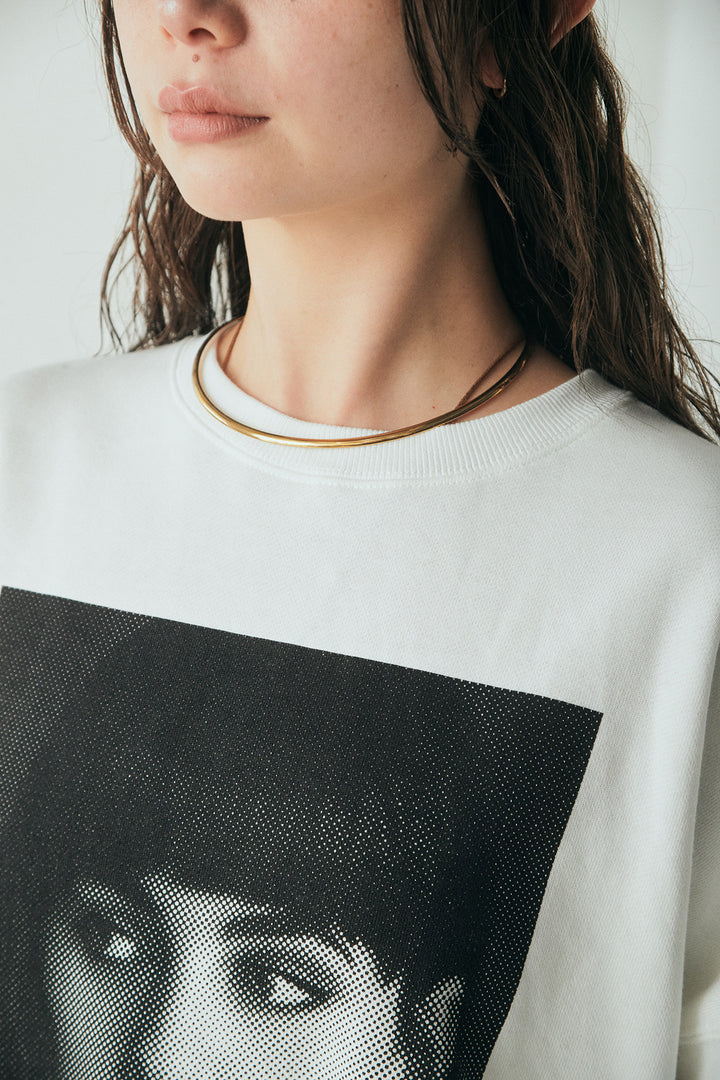 裏毛フェイスフォト＆ロゴプリントBIGプルオーバー