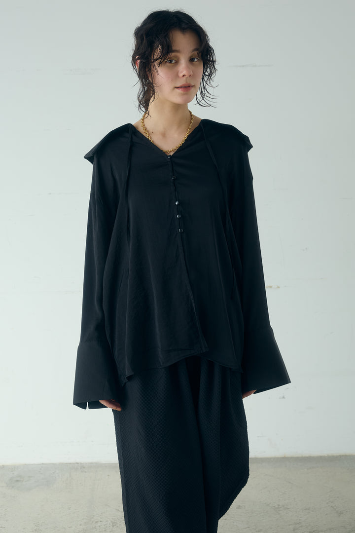 ポリエステルレーヨンセーラーカラーシャツ