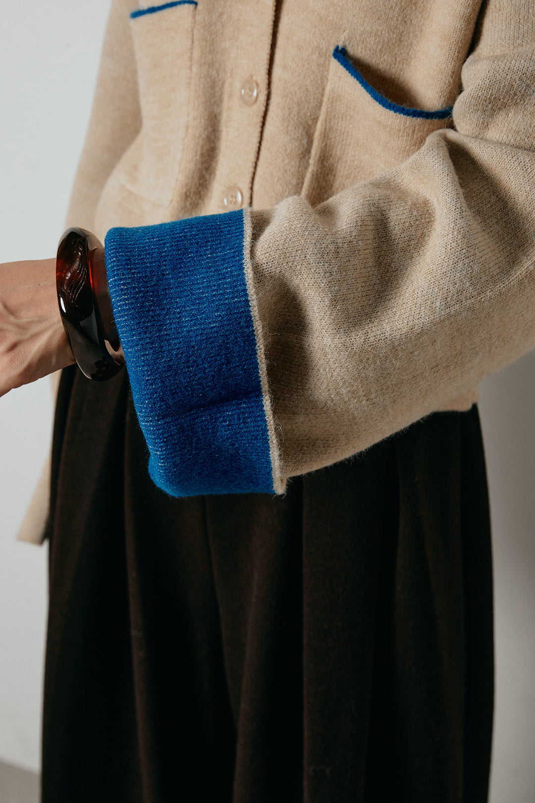 [SET]アルパカタッチダブルフェイスカーディガン+レオパードジャガードニットパンツ(2set)