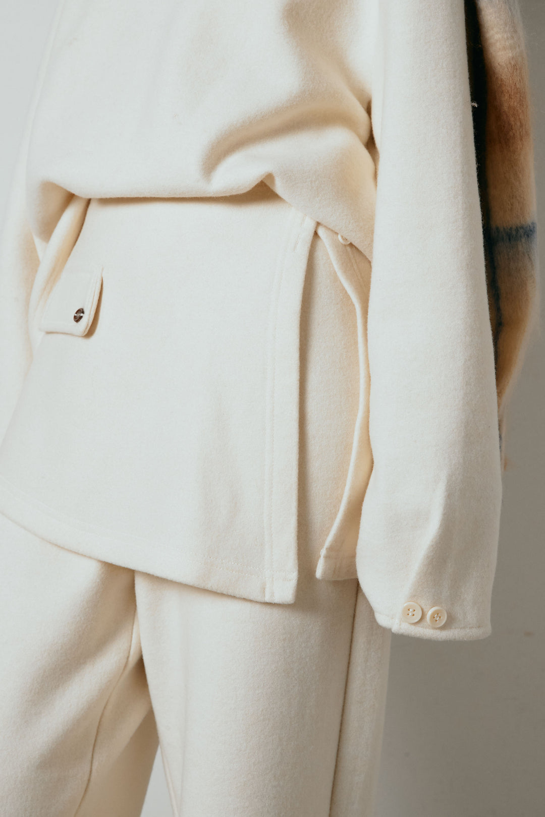 [SET]チェックマフラー付きニットSETUP