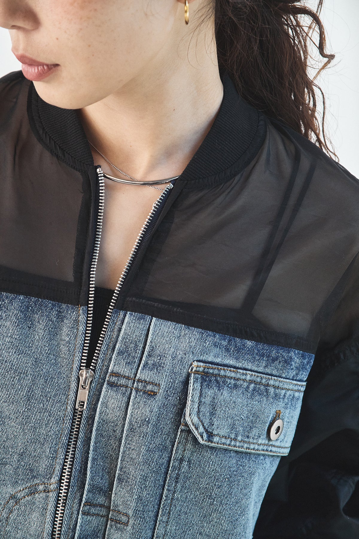 デニムコンビネーションブルゾン – ESICA