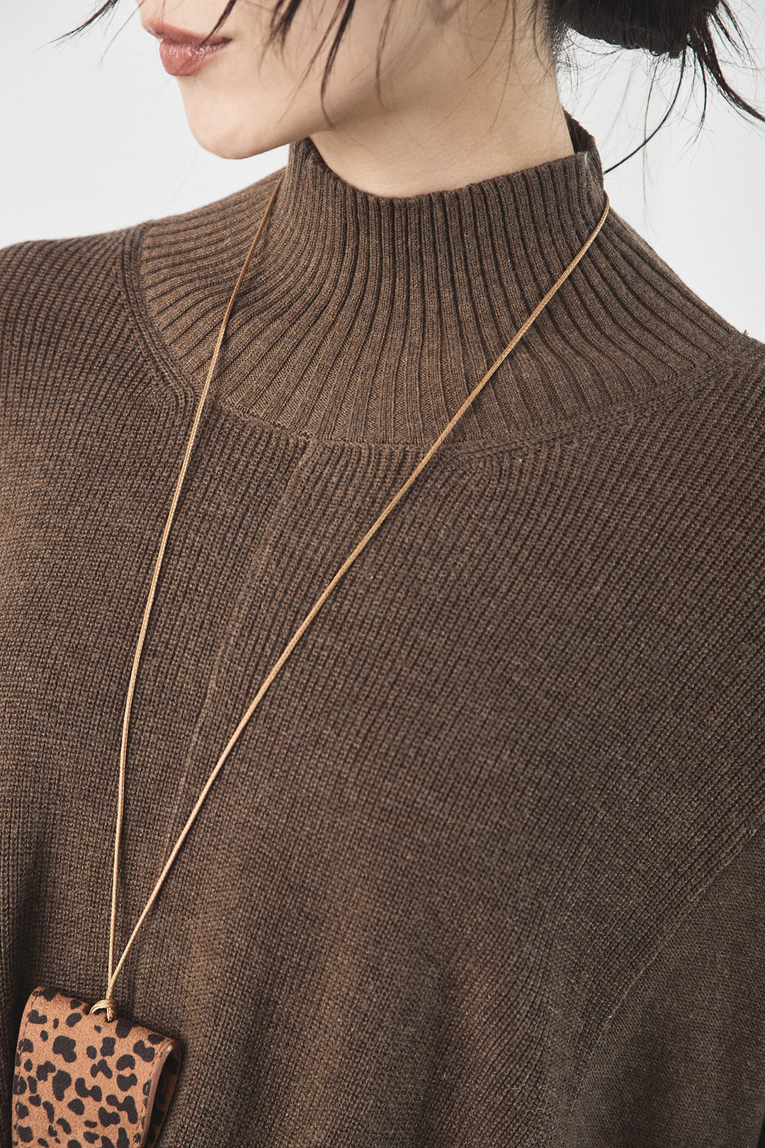 [SET]裾クロスデザインニットトップス+ジャガード柄ロングイージーワイドパンツ(2set)