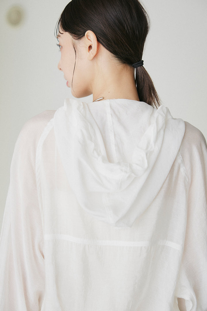 [SET]裾ドロストシアーWジップフーディーブルゾン+ウエスト折り返しワイドパンツ(2set)