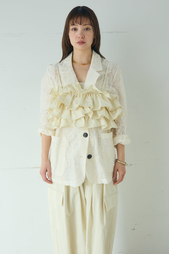 撥水フリルビスチェ