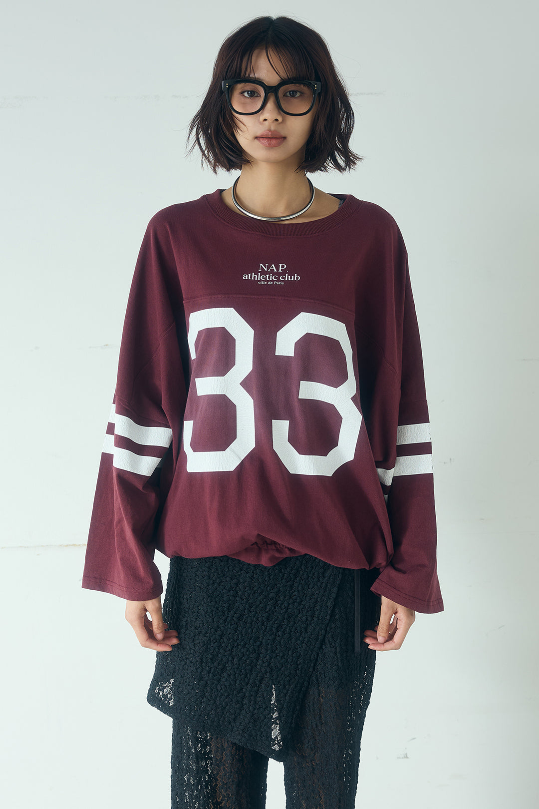 [SET]裾ドロストナンバービッグTシャツ+ストレッチレースパンツ＆ラップスカートセット(2set)