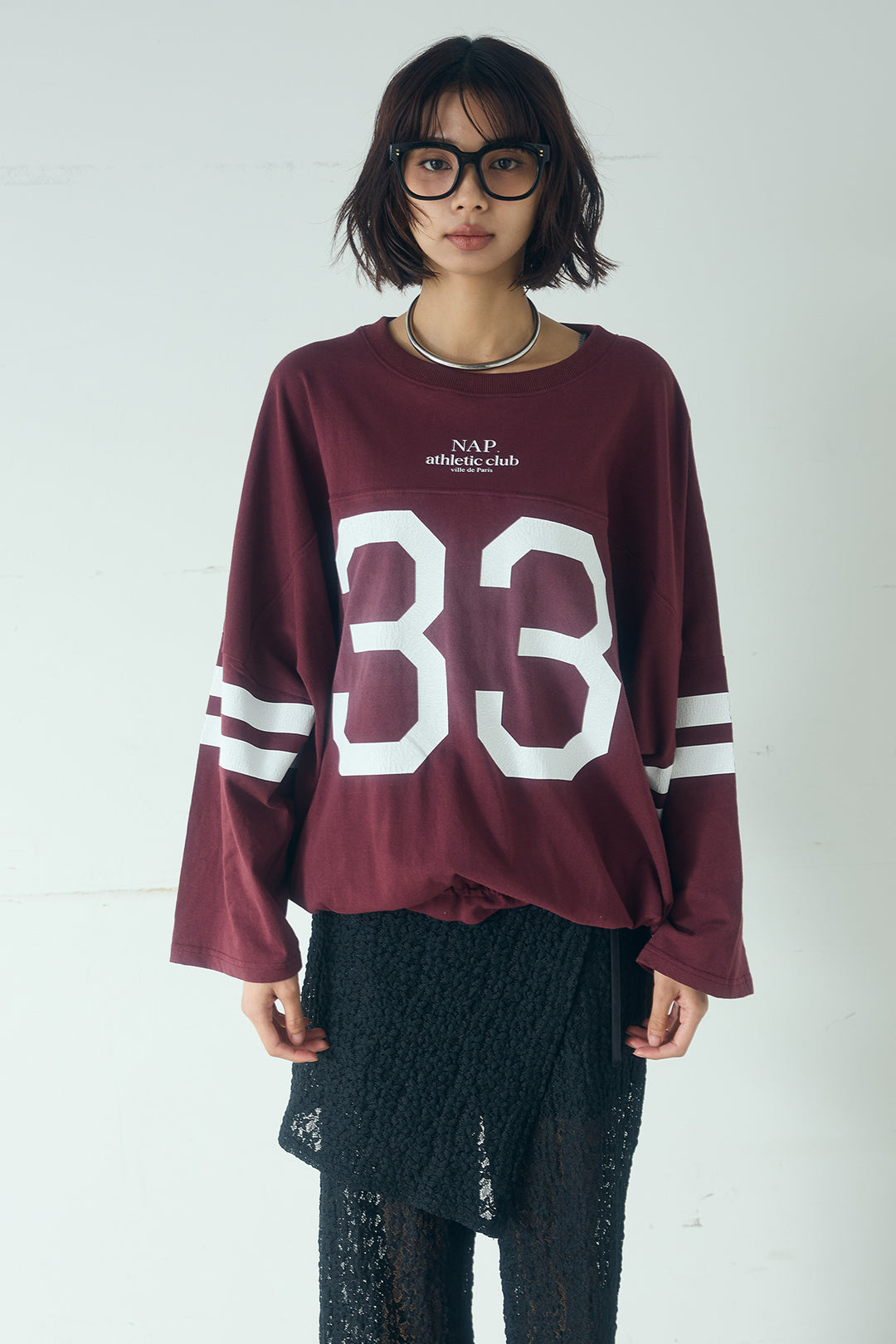 [SET]裾ドロストナンバービッグTシャツ+ストレッチレースパンツ＆ラップスカートセット(2set)