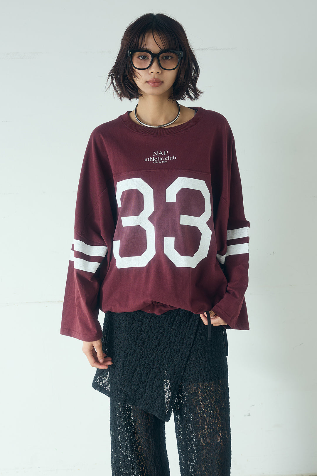 [SET]裾ドロストナンバービッグTシャツ+ストレッチレースパンツ＆ラップスカートセット(2set)