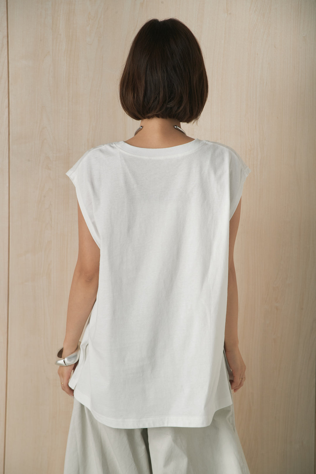 [SET]襟レザーライクシャツジャケット+ビッグロゴプリントTシャツ+ランダムフリルスカート(3set)