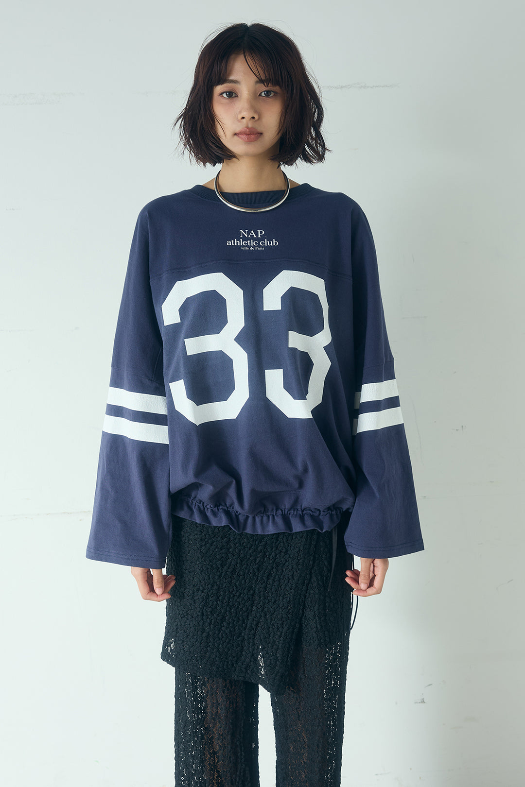 裾ドロストナンバービッグTシャツ