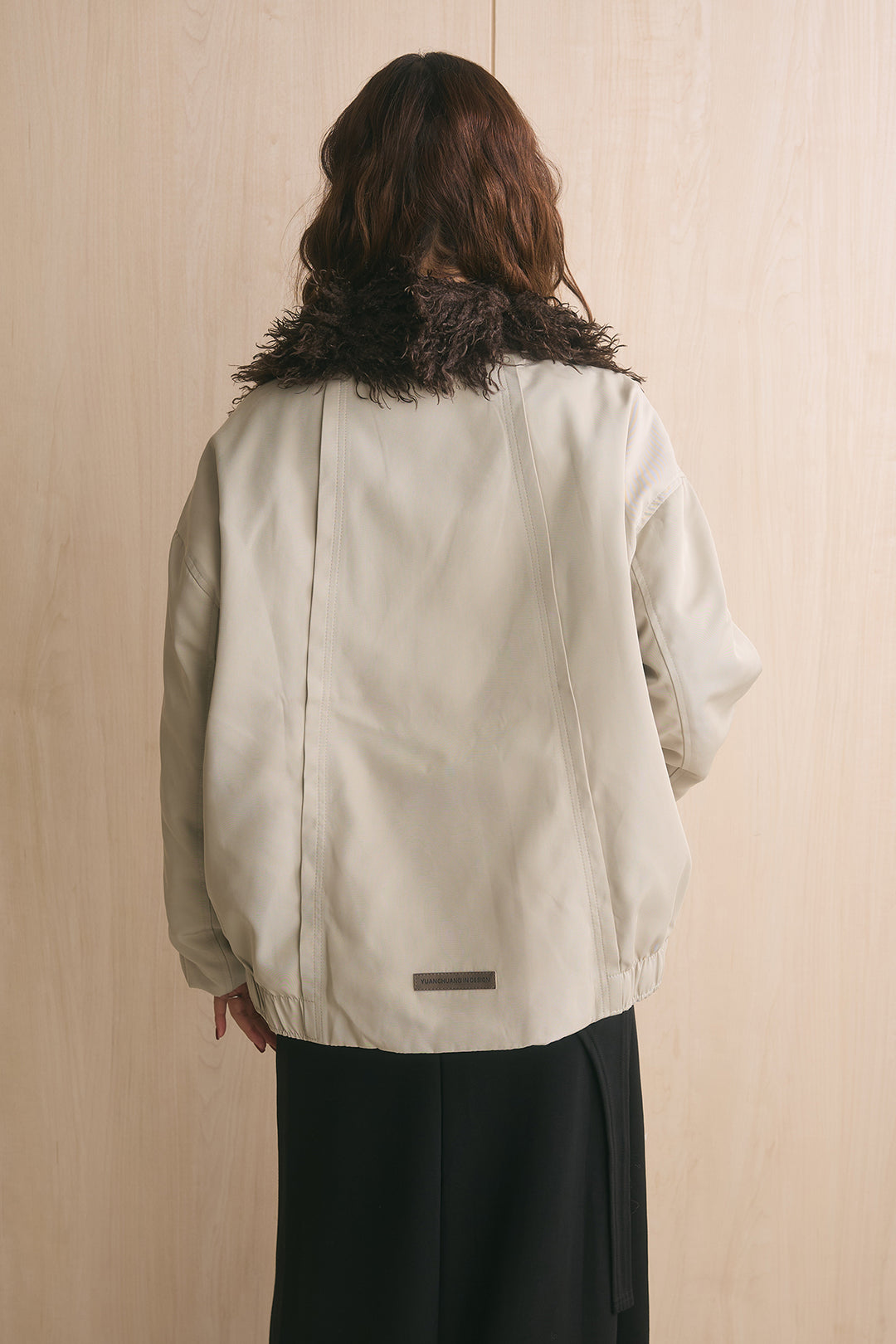[SET]シャギーファーボンバージャケット+アシメスタッズ付きカットスカート(2set)