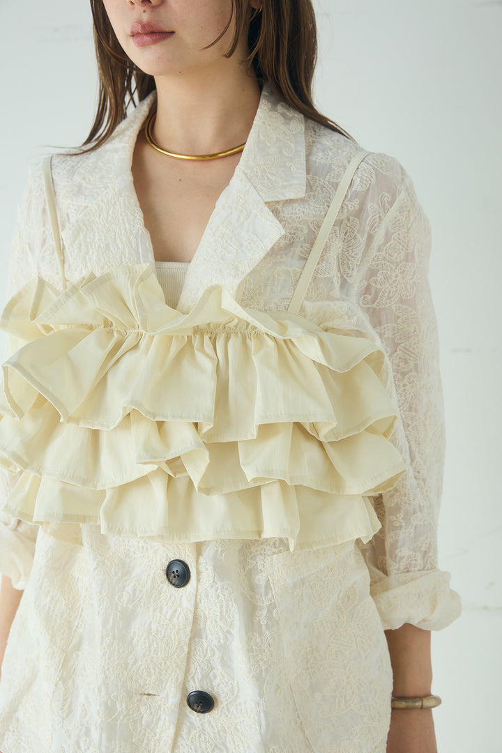 撥水フリルビスチェ