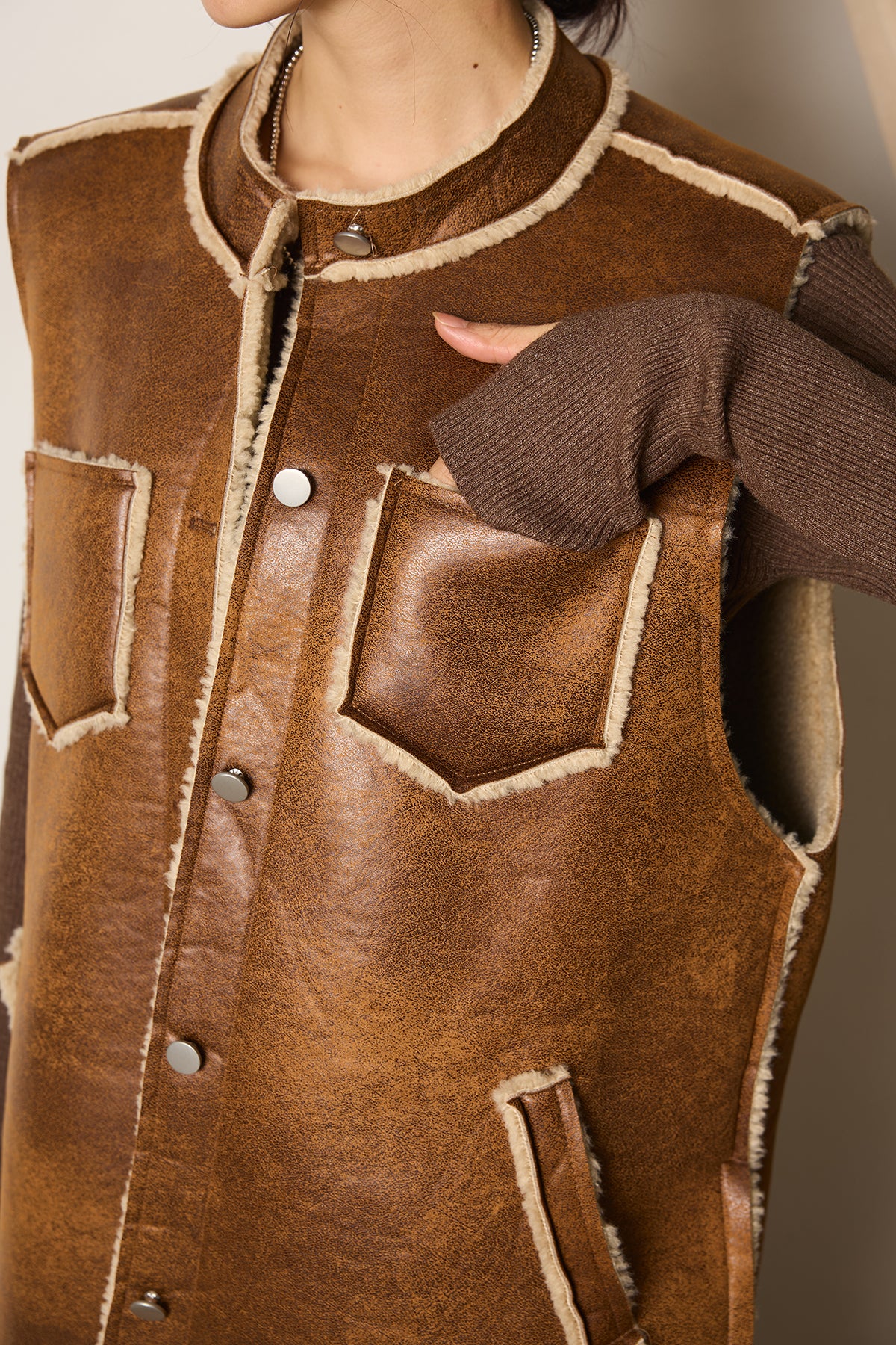 F/CE. FAUX SHEARLING VEST / フェイクムートン ベスト F/CE. （エフシーイー）の「F/CE. FAUX SHEARLING VEST / エフシーイー