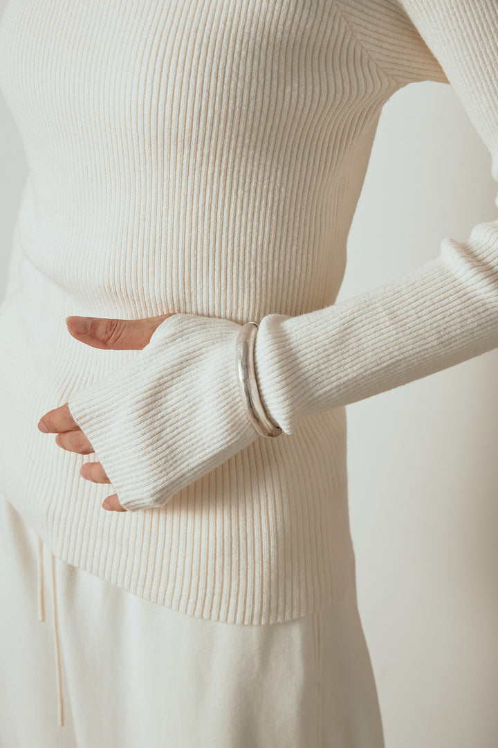 【即納】クールクールオフショルトップス/ブラウン