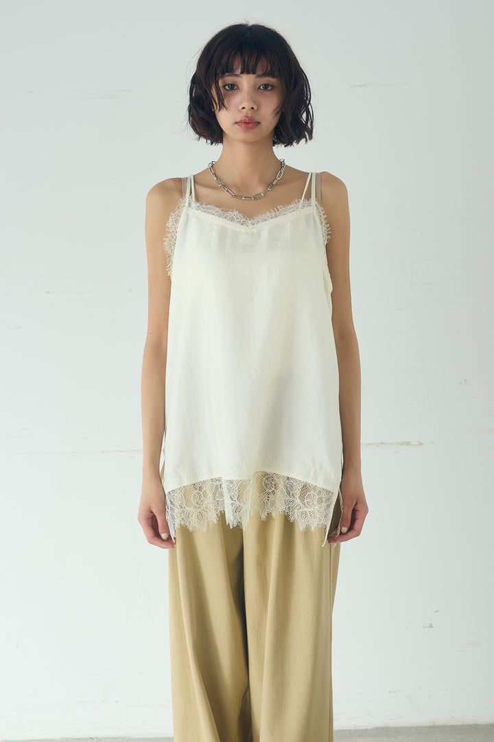 レースサテンキャミインナー