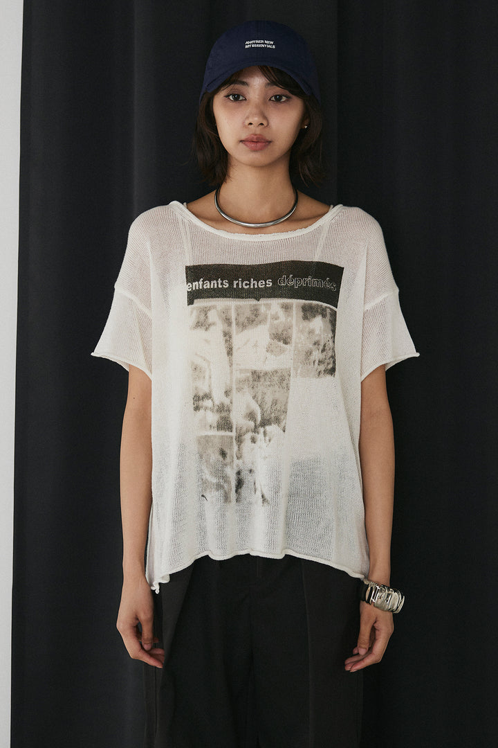 [SET]リネンライクテーラードハーフスリーブジャケット+リネンライク2タックワイドパンツ+半袖モノトーングラフィックトップス(3set)