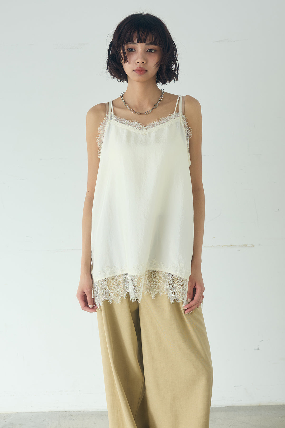 レースサテンキャミインナー