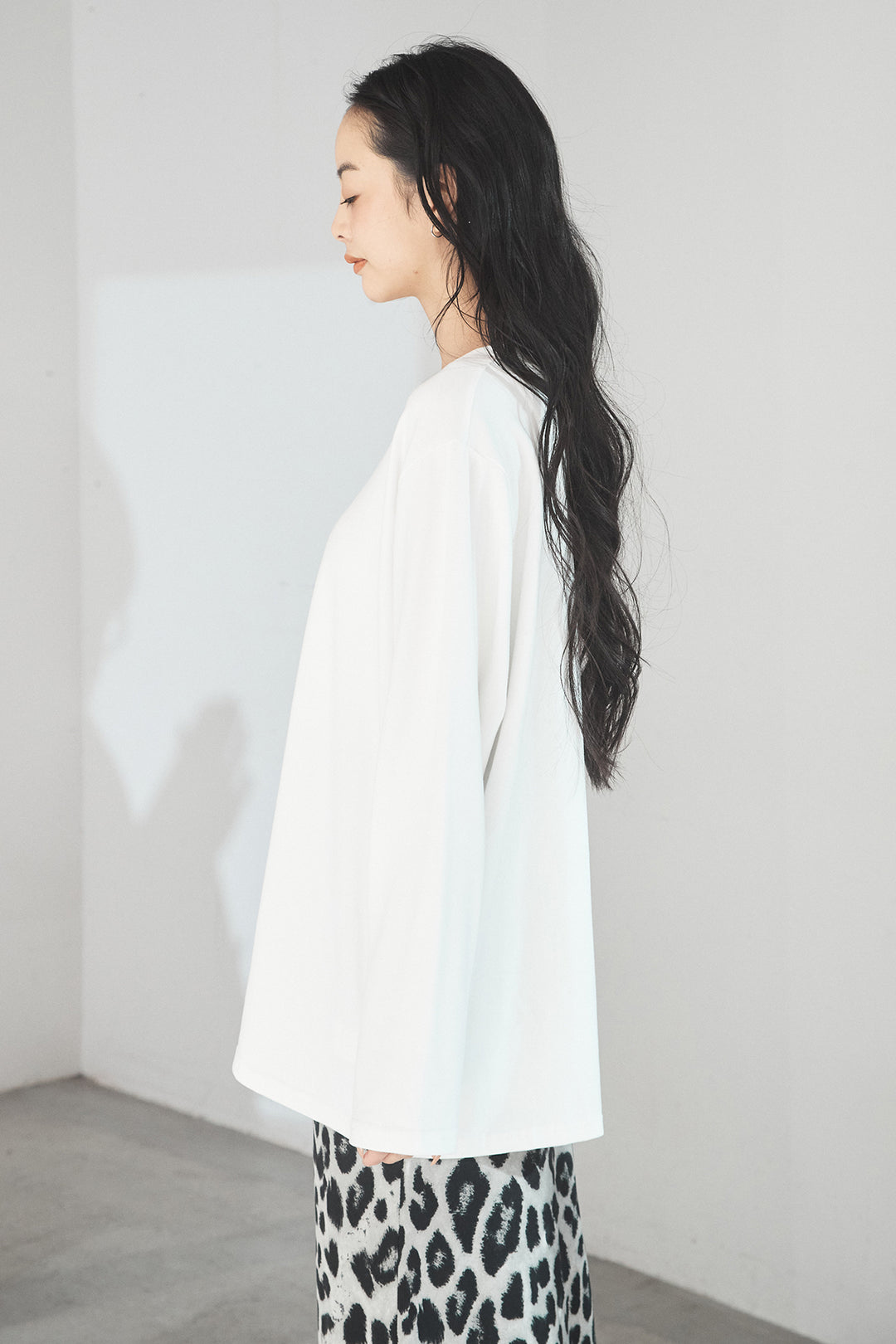 [SET]ルーズシルエットダブルテーラードジャケット+ストレッチロングTシャツ(2set)